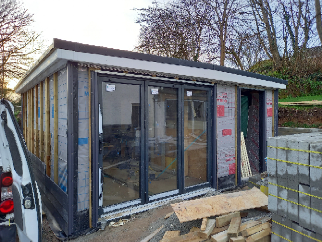 Bi-fold doors and well insulated living space